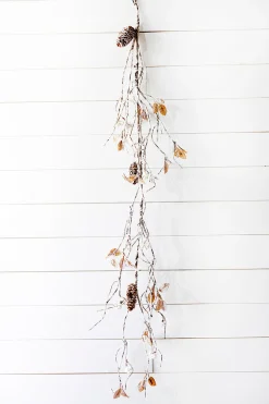Decorator's Warehouse Christmas Garlands^48" Snow W/Glitter Winter Chalet Garland - Natural/Frost