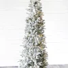 Decorator's Warehouse Christmas Trees|Christmas Trees^7.5' Snowcrest Pencil Pine Artificial Christmas Tree With 500 Color-Changing Lights