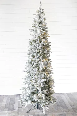 Decorator's Warehouse Christmas Trees|Christmas Trees^7.5' Snowcrest Pencil Pine Artificial Christmas Tree With 500 Color-Changing Lights