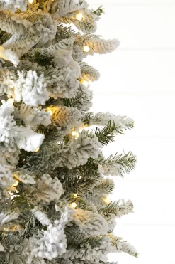 Decorator's Warehouse Christmas Trees|Christmas Trees^7.5' Snowcrest Pencil Pine Artificial Christmas Tree With 500 Color-Changing Lights