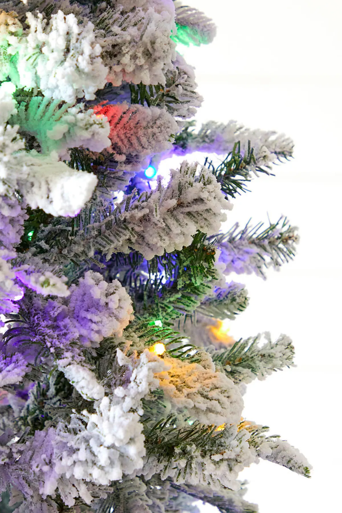 Decorator's Warehouse Christmas Trees|Christmas Trees^9' Snowcrest Pencil Pine Artificial Christmas Tree With 700 Color-Changing Lights