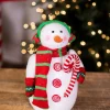 Decorator's Warehouse Christmas Accents^15” Snowman With Candy Cane
