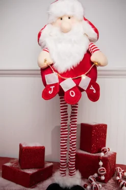 Decorator's Warehouse Christmas Accents^20-36” Telescope Long Leg Light Up Santa Figure