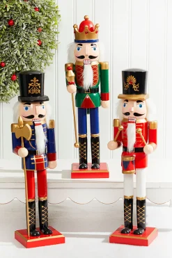 Decorator's Warehouse Christmas Accents^15" Traditional Nutcracker - 3 Assorted