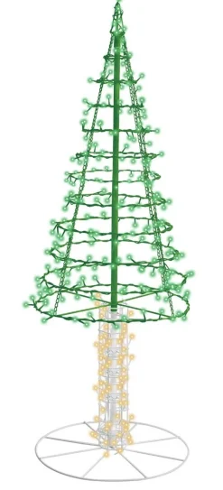 Decorator's Warehouse Outdoor Lighting^5' Twinkling Starry Alpine Tree - Green/Warm White 310 Lights