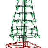 Decorator's Warehouse Outdoor Lighting^4' Twinkling Tree Topiary With 150 Lights C5 & G12 - Green /Red