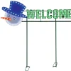 Decorator's Warehouse Outdoor Lighting^36" Welcome Yard Sign - Snowman Face - Red/Green/Pure White With 162 Lights