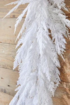 Decorator's Warehouse Christmas Garlands|Natural Greenery^48" Winter Snowy Cedar Garland