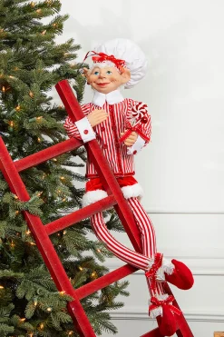 Decorator's Warehouse Christmas Accents^32" Wood Antique Christmas Ladder