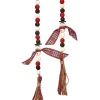 Decorator's Warehouse Christmas Garlands^34” Wood Bead Snowman With Plaid Garland