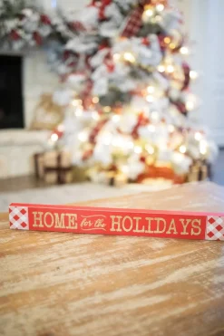 Decorator's Warehouse Christmas Accents^23.6 Wood Holiday Block Sign