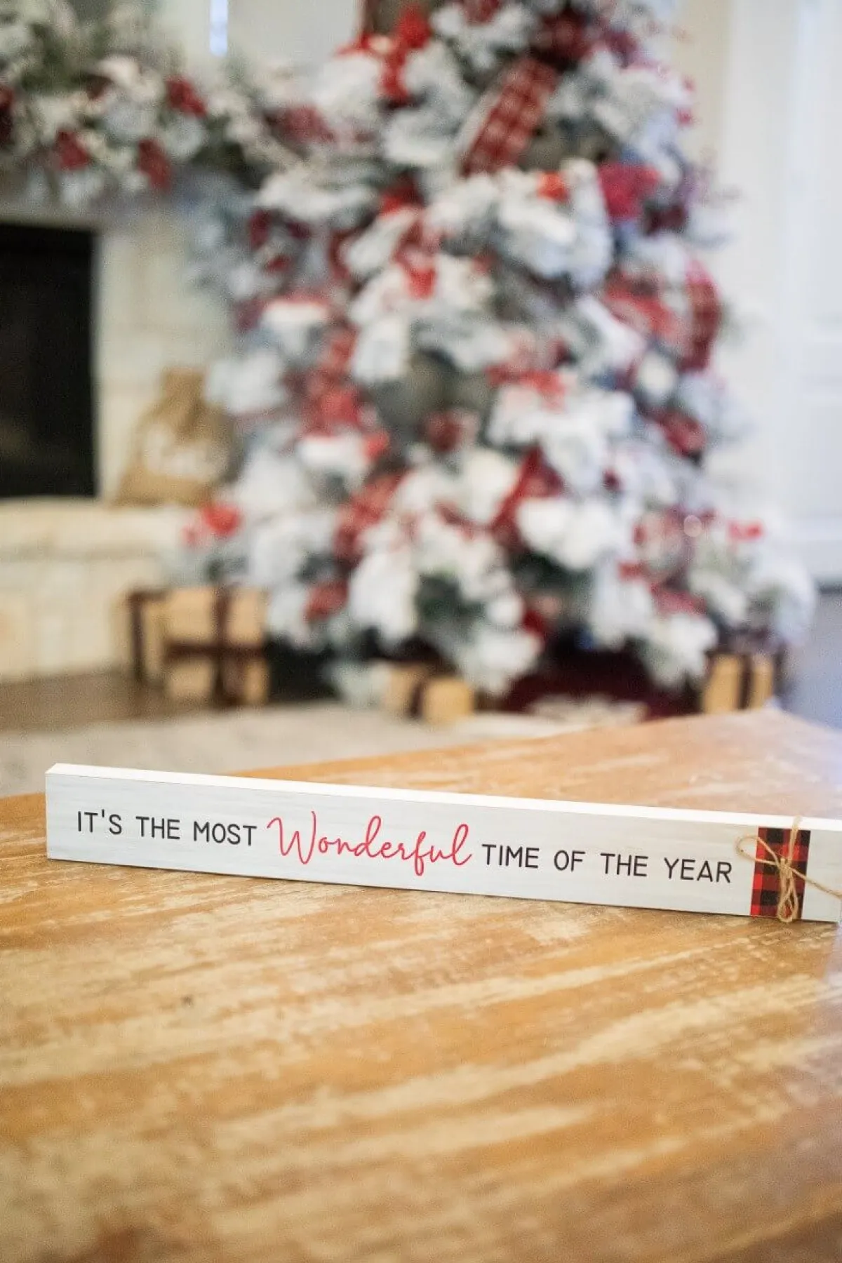 Decorator's Warehouse Christmas Accents^23.6 Wood Holiday Block Sign