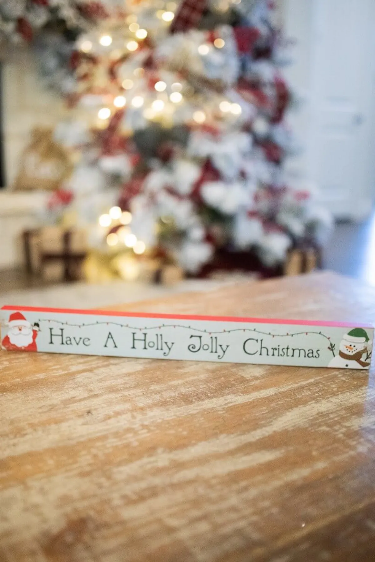 Decorator's Warehouse Christmas Accents^23.6 Wood Holiday Block Sign