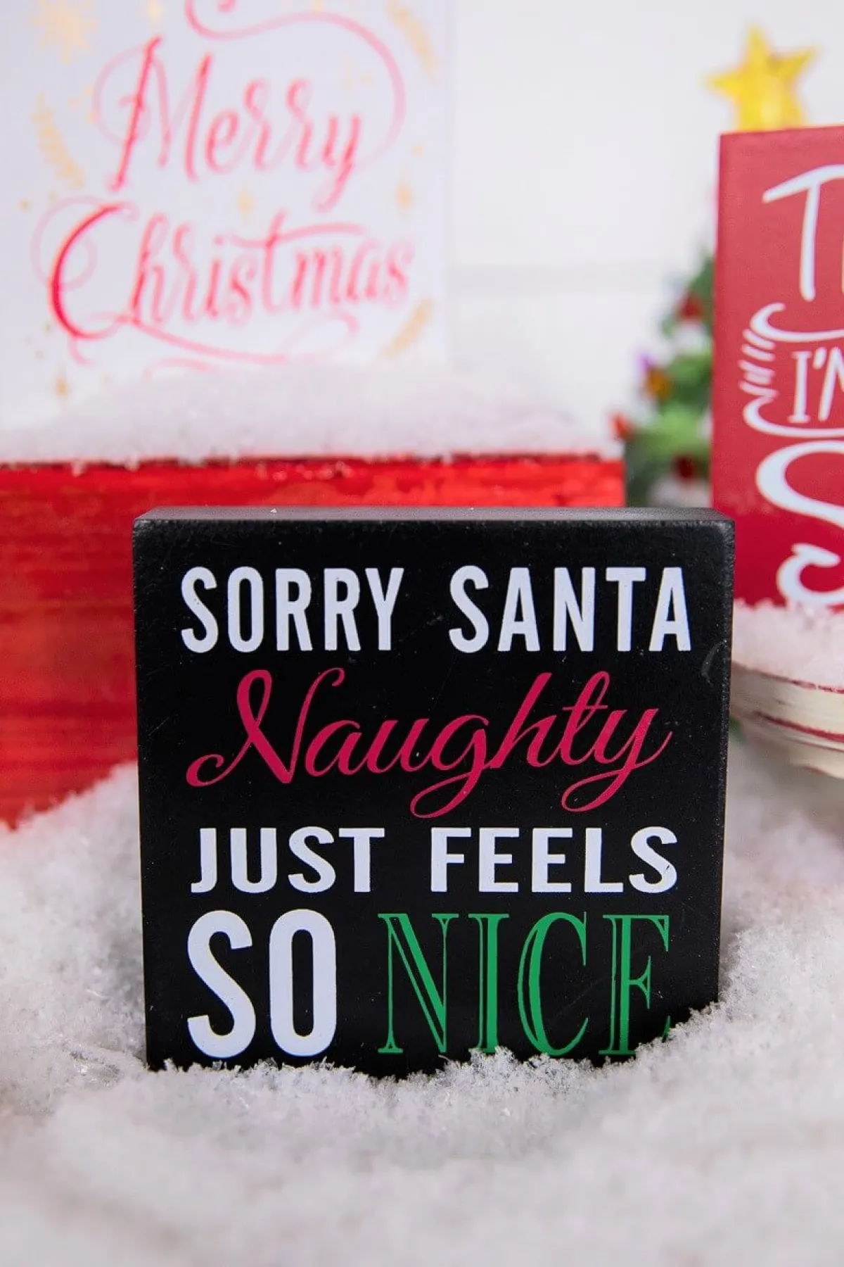 Decorator's Warehouse Christmas Accents^4” Wood Holiday Sign