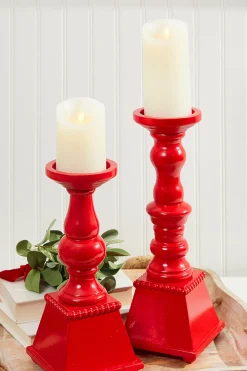 Decorator's Warehouse Christmas Accents^14" Wood/Metal Candle Stand
