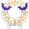 Decorator's Warehouse Outdoor Lighting^40" Wreath - Happy Halloween With Bats With 293 Lights