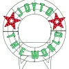 Decorator's Warehouse Outdoor Lighting^40" Wreath - Joy To The World With Stars With 223 Lights