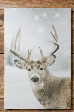 Decorator's Warehouse Christmas Accents^16 X 24” Buck Deer In Snowy Field Print