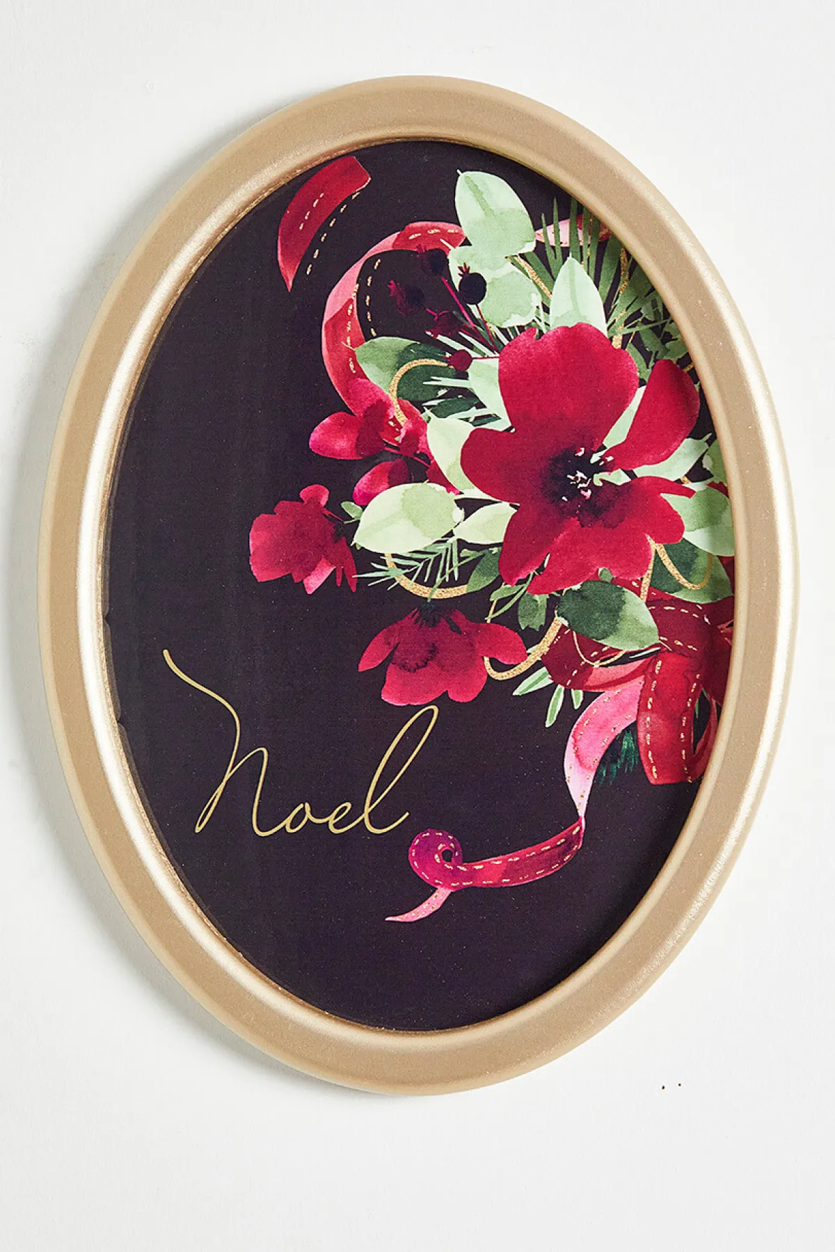 Decorator's Warehouse Christmas Accents^12" X 16" Floral Wood Wall Decor