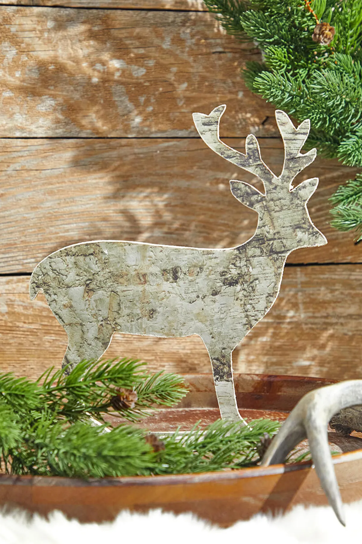Decorator's Warehouse Christmas Accents^Birch Paper Standing Deer