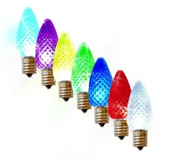 Decorator's Warehouse Outdoor Lighting^C9 Dynamic RGB Bulb (25 Bulbs/bag) - Faceted