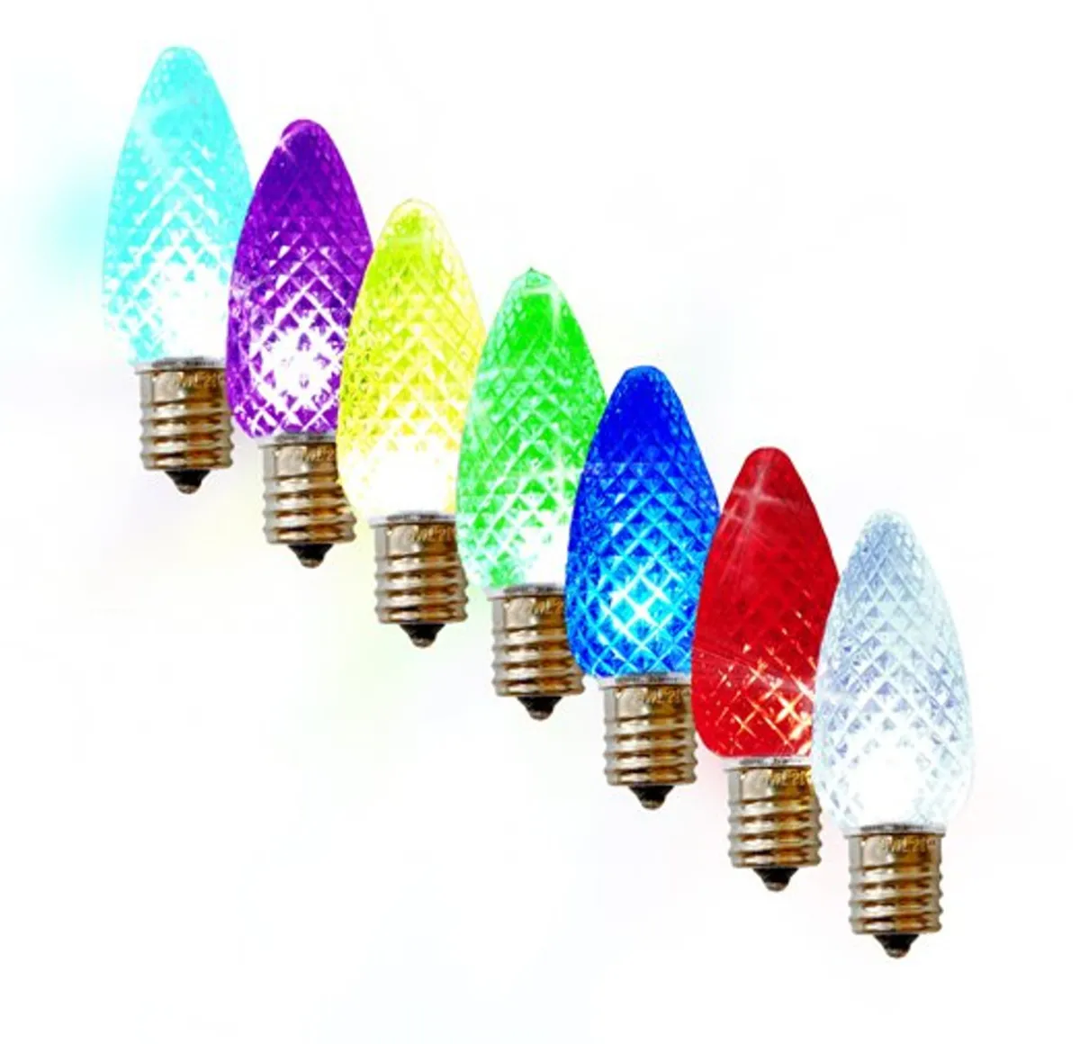 Decorator's Warehouse Outdoor Lighting^C9 Dynamic RGB Bulb (25 Bulbs/bag) - Faceted