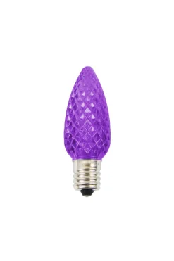 Decorator's Warehouse Outdoor Lighting^C9 LED Minleon Legacy Bulb (25 Bulbs/box) - Faceted, Purple