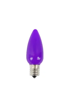 Decorator's Warehouse Bulbs|Outdoor Lighting^C9 Platinum Elite LED SMD Bulb (25 Bulbs/bag) - Frosted, Purple