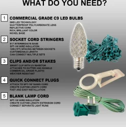 Decorator's Warehouse Bulbs|Outdoor Lighting^C9 Platinum Elite LED SMD Bulb (25 Bulbs/bag) - Faceted, Cool White