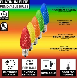 Decorator's Warehouse Bulbs|Outdoor Lighting^C9 Platinum Elite LED SMD Bulb (25 Bulbs/bag) - Faceted, Multi