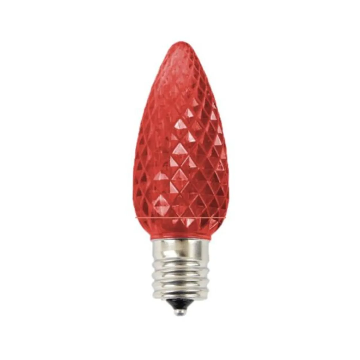 Decorator's Warehouse Bulbs|Outdoor Lighting^C9 Platinum Elite LED SMD Bulb (25 Bulbs/bag) - Faceted, Red