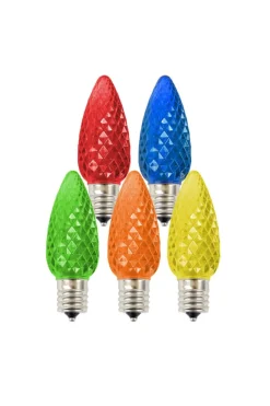 Decorator's Warehouse Bulbs|Outdoor Lighting^C9 Wonderful LED SMD Bulb (25 Bulbs/bag) - Faceted, Multi