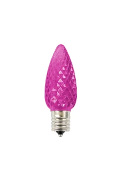 Decorator's Warehouse Bulbs|Outdoor Lighting^C9 Wonderful LED SMD Bulb (25 Bulbs/bag) - Faceted, Pink