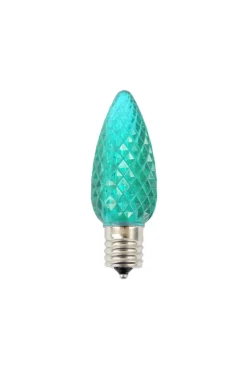 Decorator's Warehouse Bulbs|Outdoor Lighting^C9 Wonderful LED SMD Bulb (25 Bulbs/bag) - Faceted, Teal