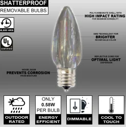 Decorator's Warehouse Bulbs|Outdoor Lighting^C9 Wonderful LED SMD Bulb (25 Bulbs/bag) - Smooth, Warm White