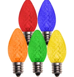 Decorator's Warehouse Outdoor Lighting^C7 Wonderful LED SMD Bulbs (25 Bulbs/bag) - Faceted, Multi