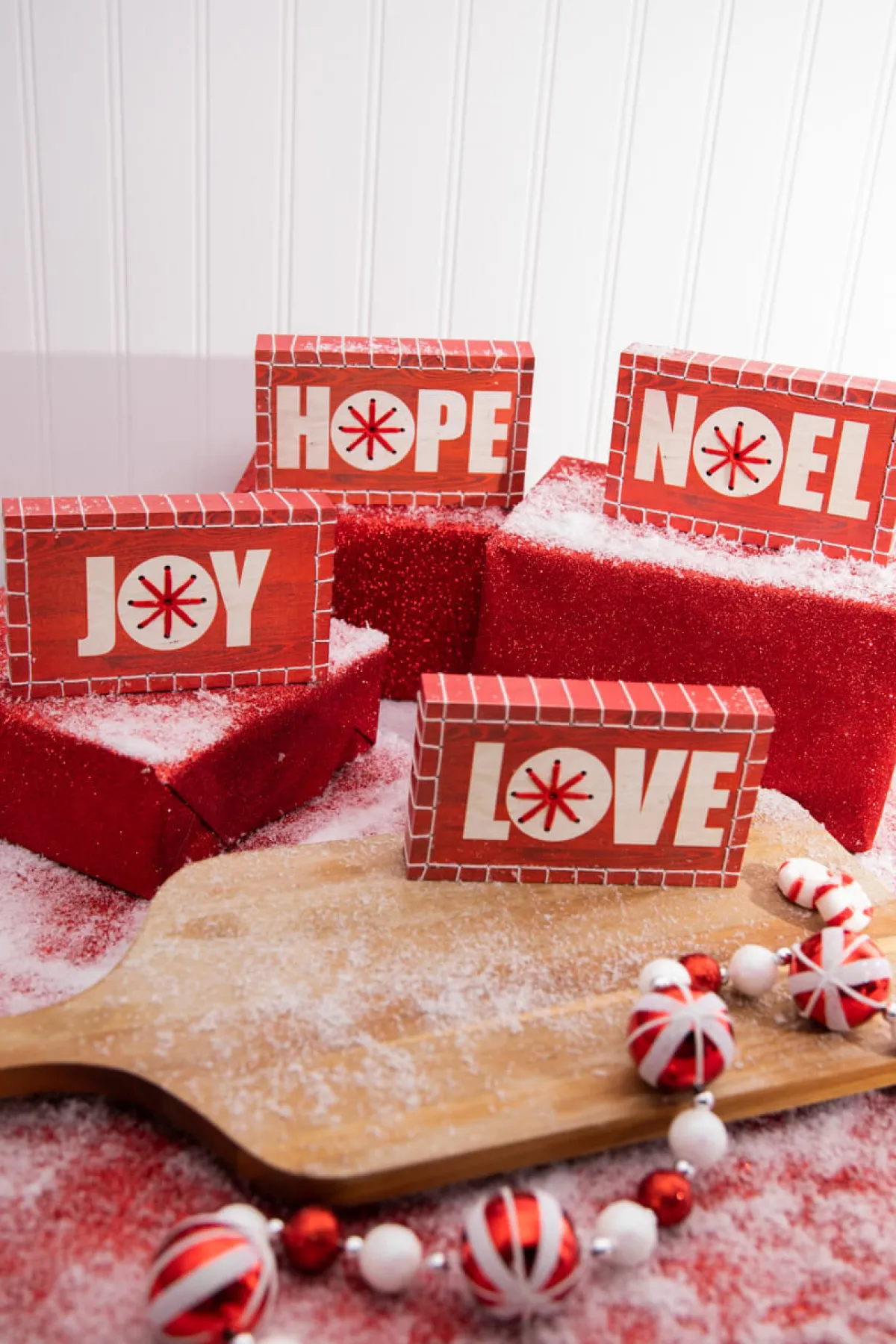 Decorator's Warehouse Christmas Accents^Christmas Words Block