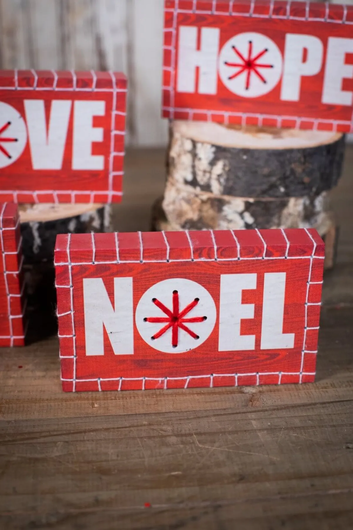 Decorator's Warehouse Christmas Accents^Christmas Words Block