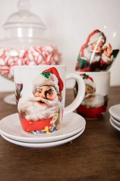 Decorator's Warehouse Christmas Accents^Dolomite Coca-Cola Santa Mug