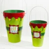 Decorator's Warehouse Christmas Accents^Green With Red Elf Treats Bucket Set