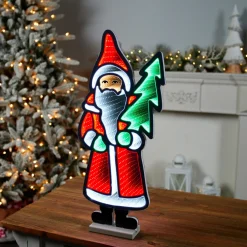 Decorator's Warehouse Infinity Lights|Indoor Lighting^23.5"H Santa With Tree Infinity Light