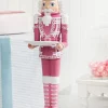 Decorator's Warehouse Christmas Accents^20"H Nutcracker With Tray - Pink & White
