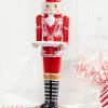 Decorator's Warehouse Christmas Accents^20"H Nutcracker With Tray - Red & White