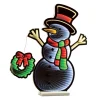 Decorator's Warehouse Infinity Lights|Indoor Lighting^23.5"H Snowman With Wreath Infinity Light