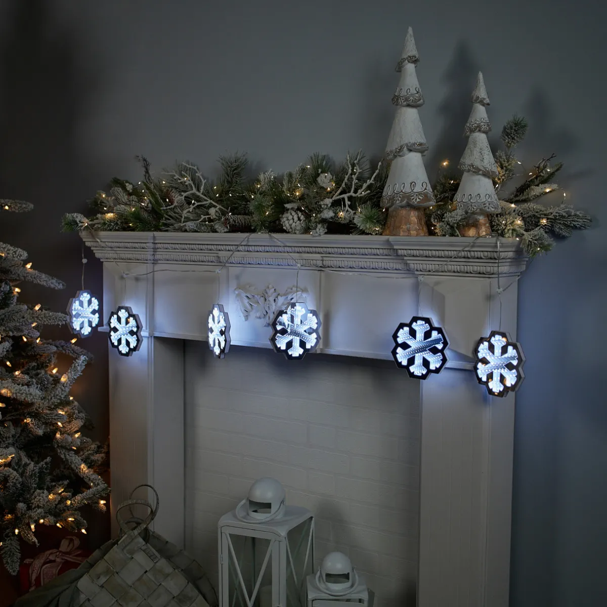 Decorator's Warehouse Infinity Lights|Indoor Lighting^68"L Infinity Light Snowflake Garland