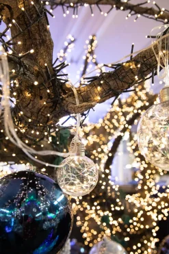 Decorator's Warehouse Orb Lights|Indoor Lighting^LED String Lights With Clear Balls - 4” Orbs