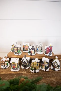 Decorator's Warehouse Christmas Accents^Lighted Holiday House With Battery Powered LEDs