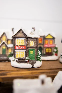 Decorator's Warehouse Christmas Accents^Lighted Holiday House With Battery Powered LEDs