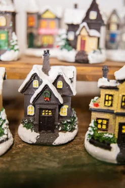 Decorator's Warehouse Christmas Accents^Lighted Holiday House With Battery Powered LEDs