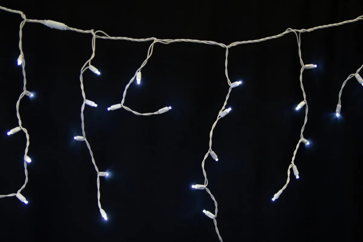 Decorator's Warehouse Light Strands|Outdoor Lighting^5MM Icicle Lights - Pure White